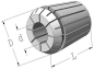 Preview: Spannzangen DIN 6499 470E ER32 Ø 8,0 mm abgedichtet