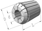 Preview: Spannzangen DIN 6499 472E ER40 Ø 10,0 mm