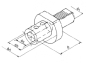 Preview: E1 Wendeplatten Bohrerhalter D 30x20x67