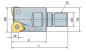 Preview: Eckeinschraubfräser 90° WNGX0806.. Ø 40 mm IK Z=3