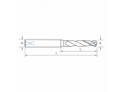 VHM-Bohrer Ø 10,1 mm IK 140° Form C 3xD spiralgen. M/S/N