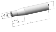 Zylinderschaft für Einschraubfräser 25xM12x87,5