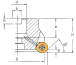 Planaufsteckfräser 43° OFKT05T3 Ø 50 mm Z=4