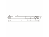 Gewindebohrer Synchro Metrisch M10 PM-HSSE V3 CrN Typ R45IK Al HSC