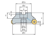 Planaufsteckfräser 45° ONMX0606 Ø 63 mm IK Z=5