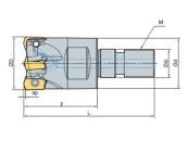 Hochvorschub - Einschraubfräser LP..0402..R Ø 21 mm M10 IK Z=5