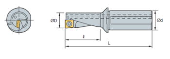 Multi Turn Drehhalter MT16R-1.5D für QCGT/QCMT080304..