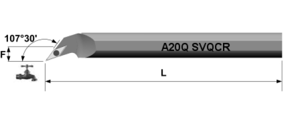 Sau 20mm Bohrstange Kühlmittel Durch A20Q SVUCL-11 Links Hand Drehung Stange B15 