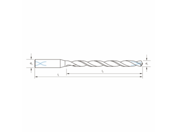 VHM-Bohrer Ø 4,3 mm IK 140° 8xD spiralgen. P/M/K/S/N