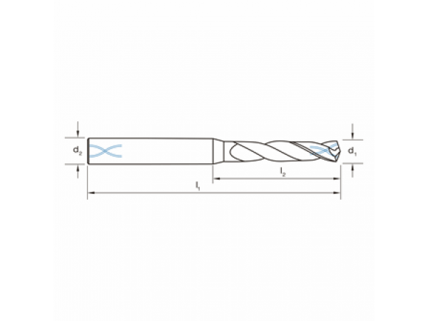 VHM-Bohrer Ø 10,1 mm IK 140° Form C 3xD spiralgen. M/S/N