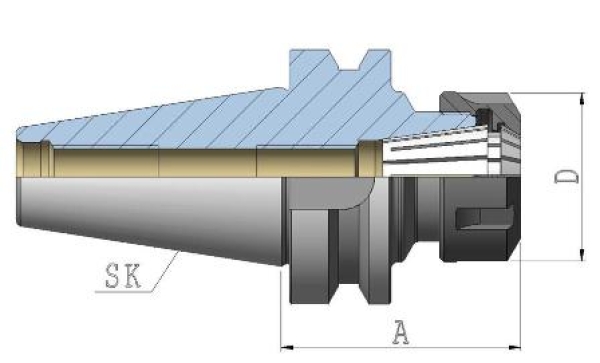 Spannzangenfutter ER SK30 JIS B 6339 (MAS-BT) ADx100xER25