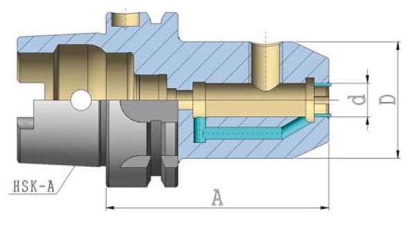 Spannfutter Weldon DIN6359 m. Kühlkanal HSK 63Ax25x110