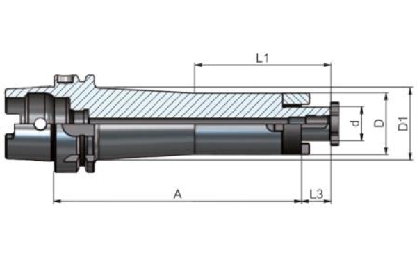 Kombi - Aufsteckfräsdorn DIN6358 HSK 50Ax22x50