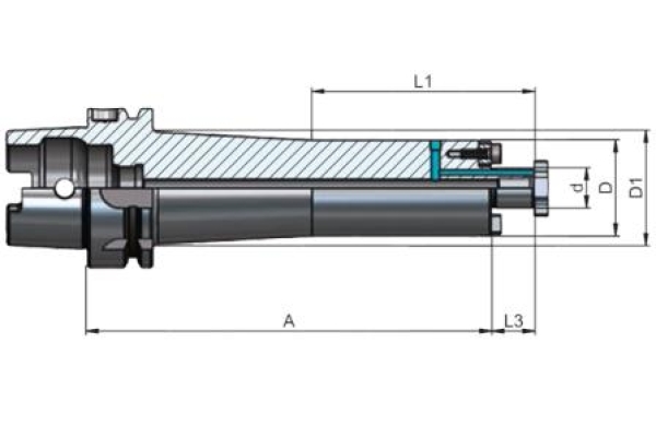 Quernut - Aufsteckdorn DIN 6357 HSK 100Ax32x160