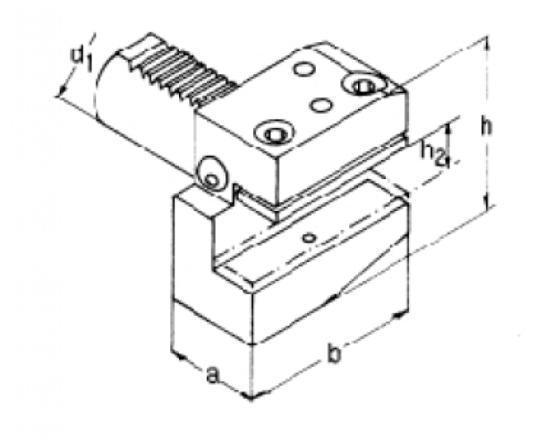 B2 Radial Werkzeughalter links kurz D 50x32x55