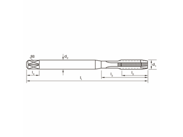 HSSE TiCN GWB DIN371 Metrisch M3 Typ Gun VA