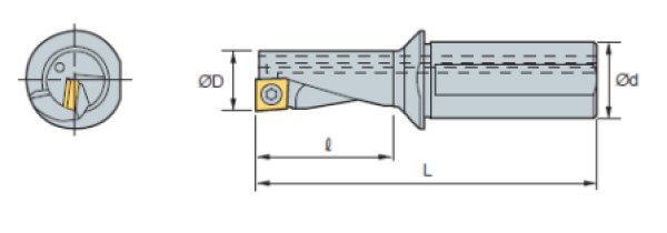 Multi Turn Drehhalter MT16R-1.5D für QCGT/QCMT080304..